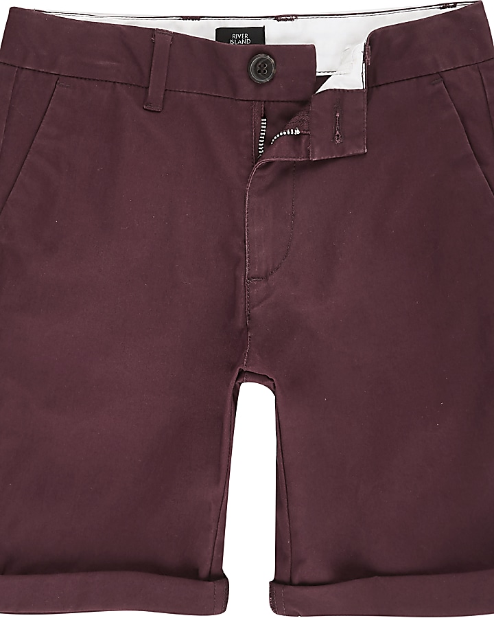 Boys red Dylan chino shorts