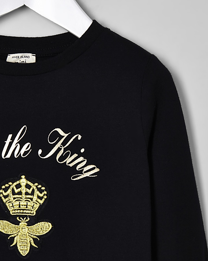 Mini boys ‘bee the king’ print T-shirt