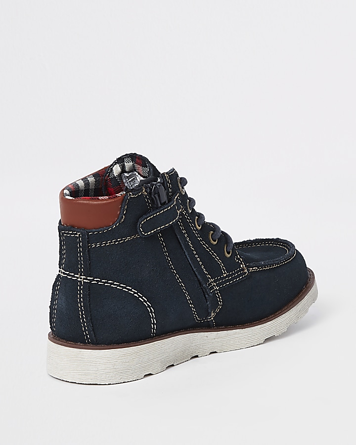Boys Levi’s navy Indiana lace-up boots