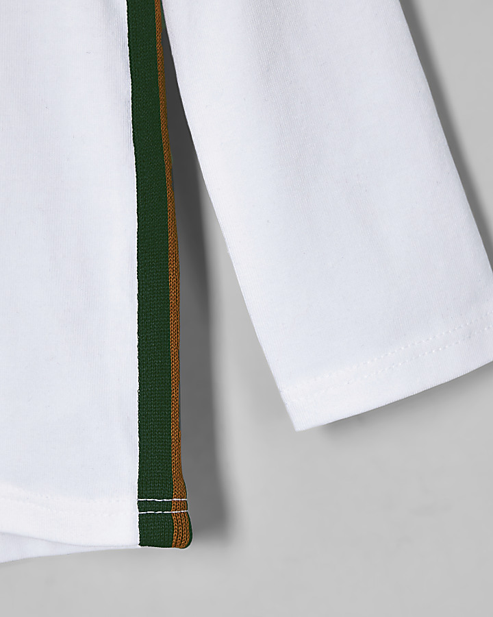 Mini boys white ‘R96’ long sleeve T-shirt