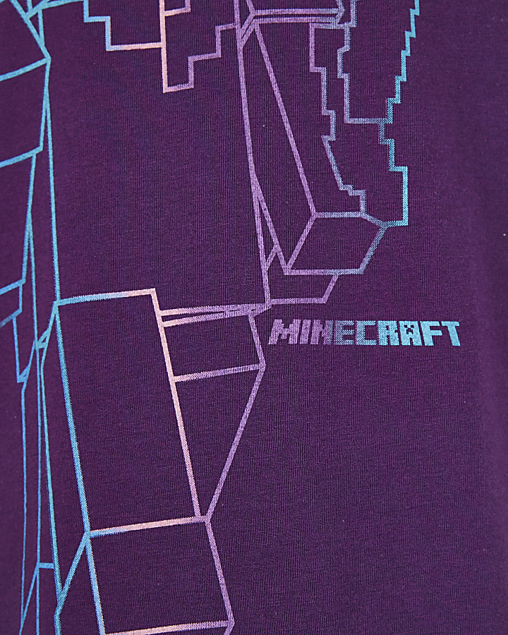 Boys purple Minecraft T-shirt