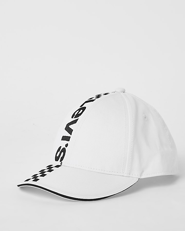 Kids white Levi’s mono racing cap
