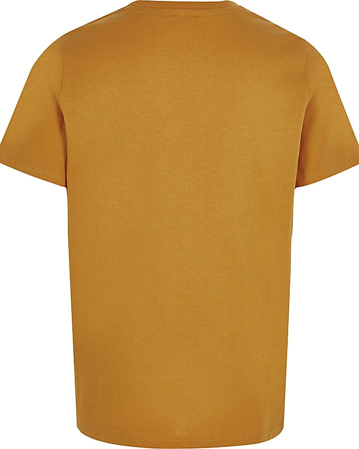 Boys orange RI embossed T-shirt