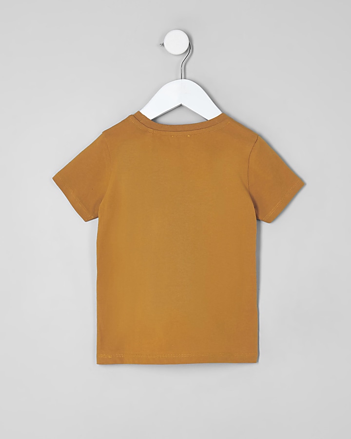 Mini boys orange RI embossed T-shirt
