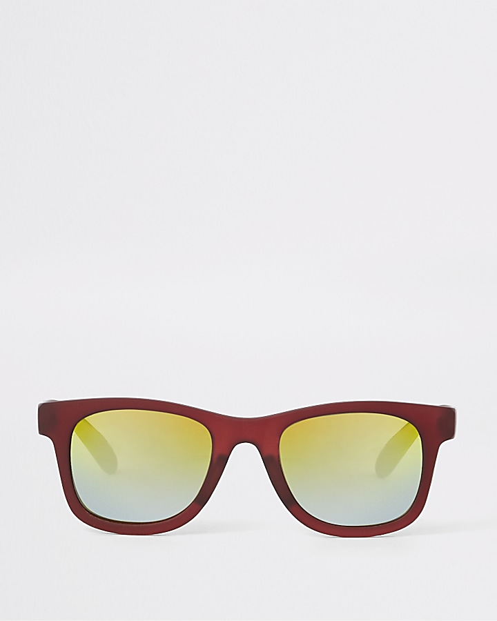 Mini boys red tinted lens retro sunglasses
