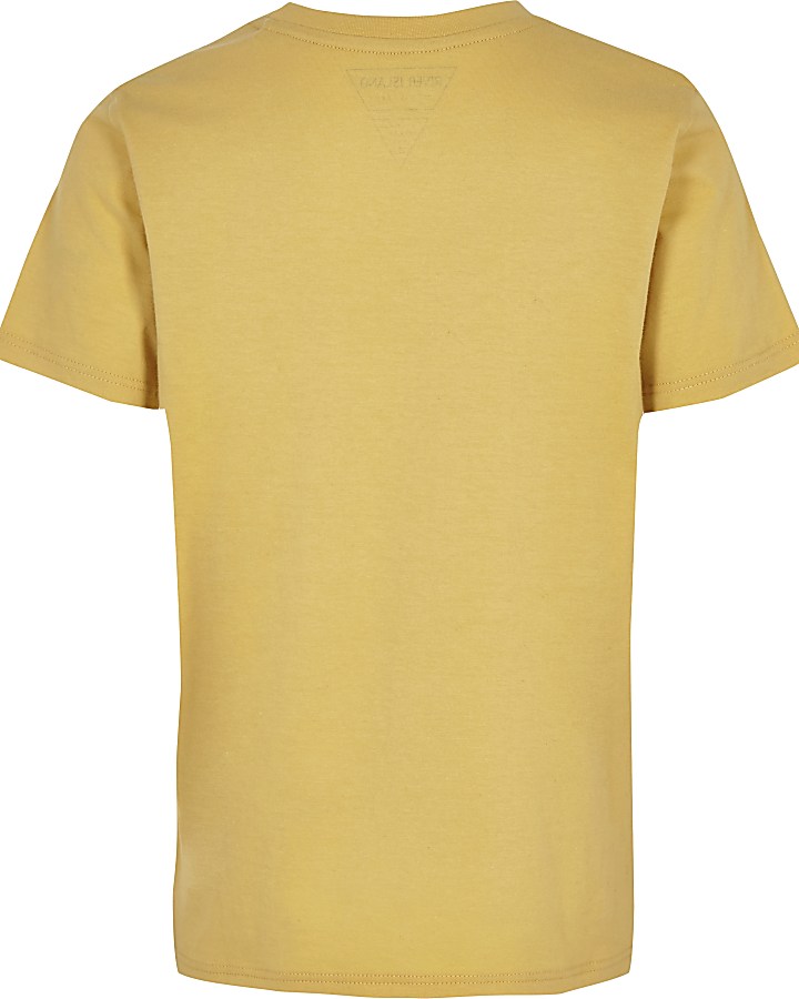Boys yellow ‘No bad vibes’ T-shirt