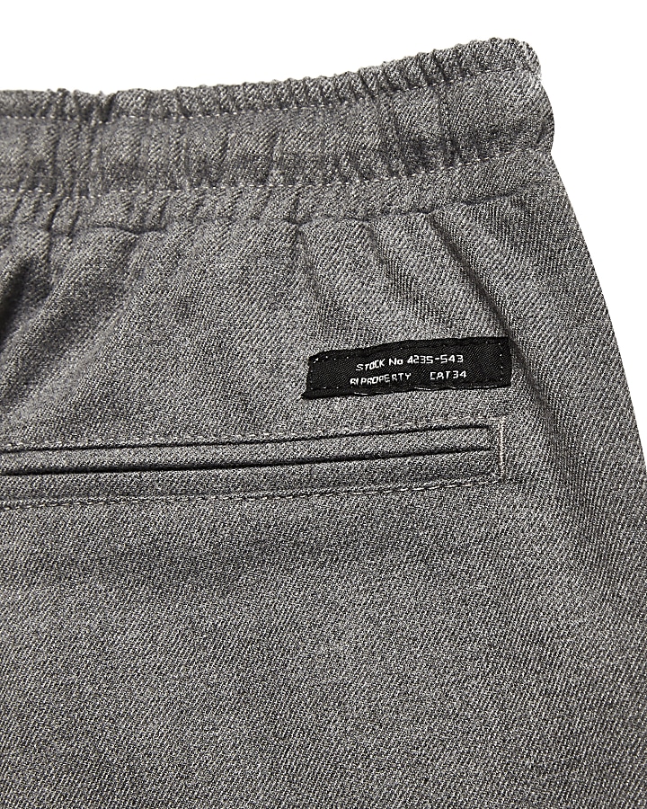 Boys grey piped trousers