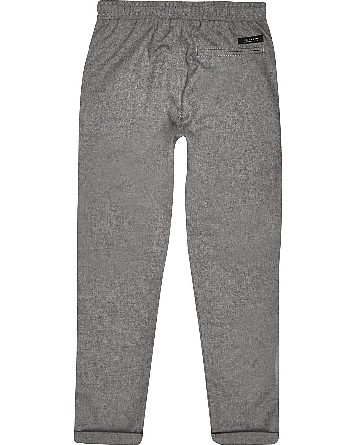Boys grey piped trousers