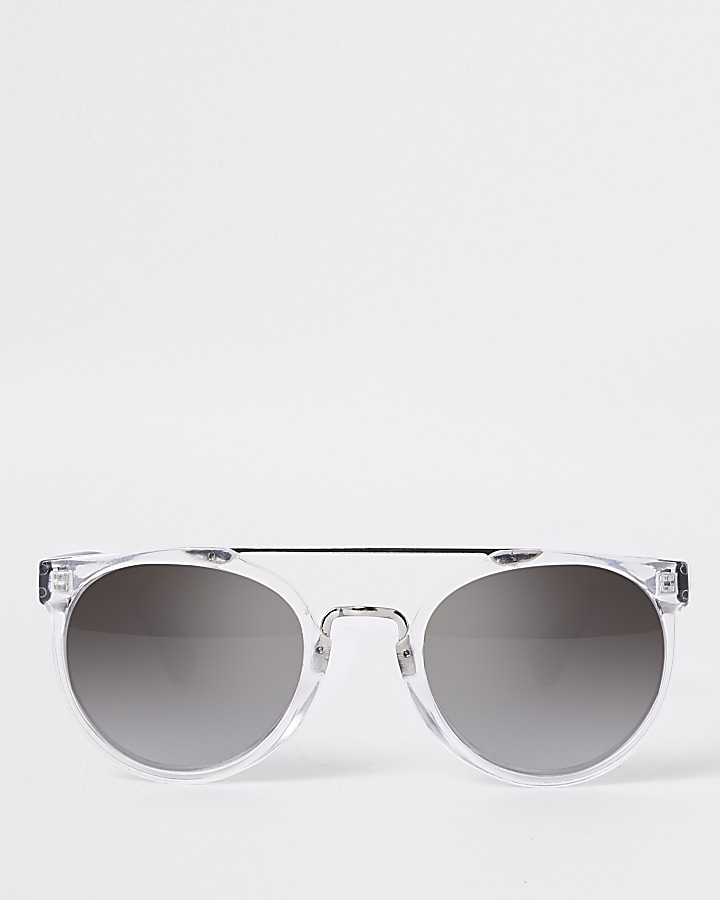Boys silver retro sunglasses