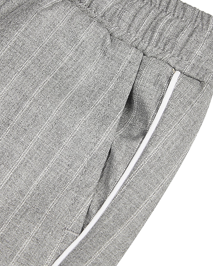 Boys grey pinstripe trousers