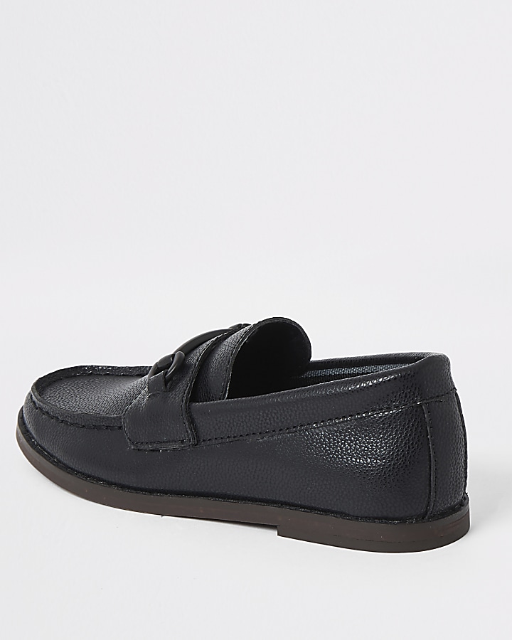 Boys black snaffle loafers