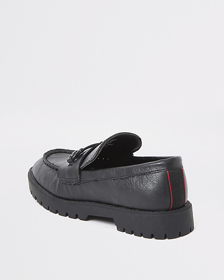 Boys black clumpy loafers