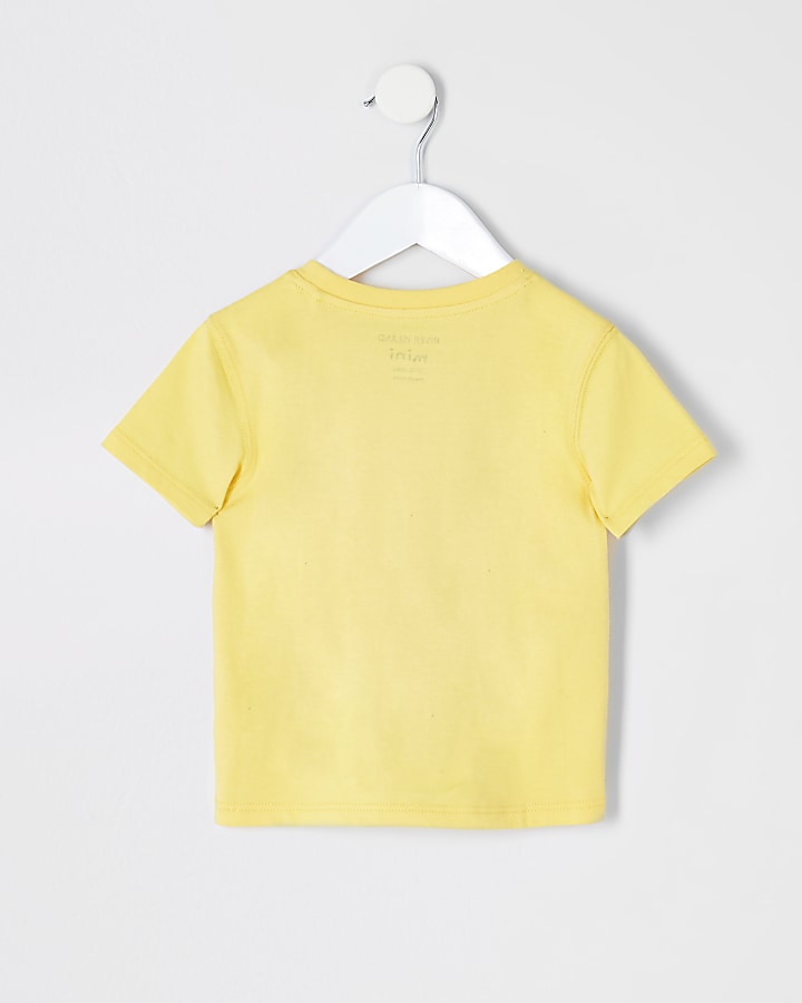 Mini boys yellow 'Brooklyn' T-shirt