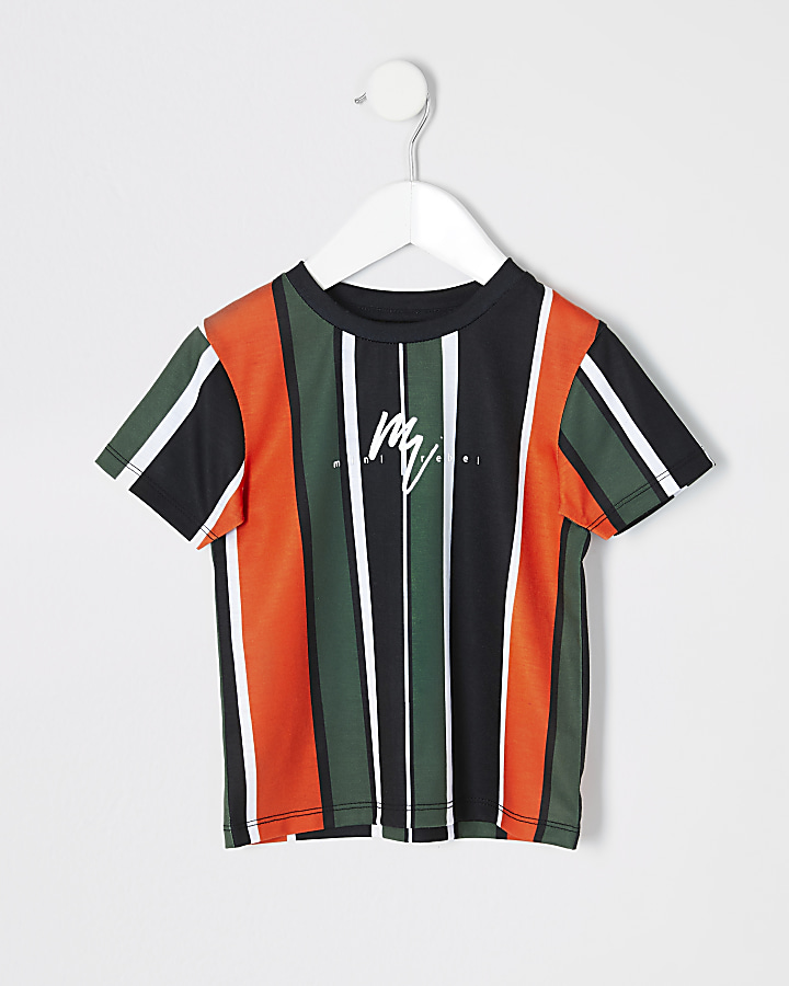 Mini boys orange stripe T-shirt