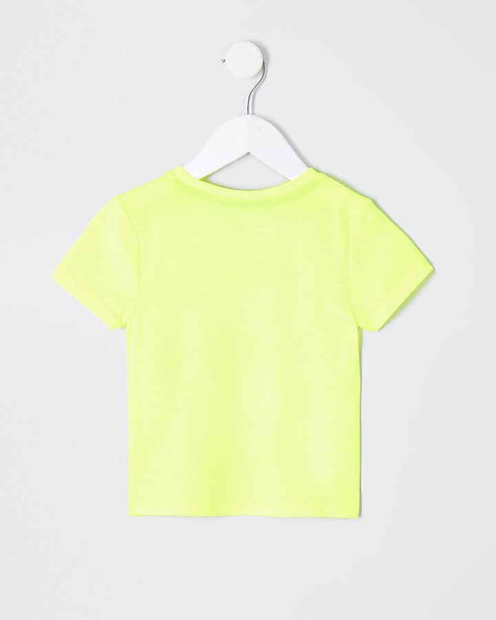 Mini boys yellow 'Brooklyn's finest' T-shirt