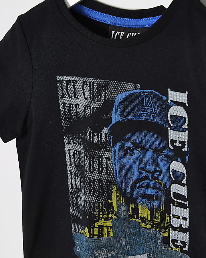 Mini boys Ice Cube print T-shirt