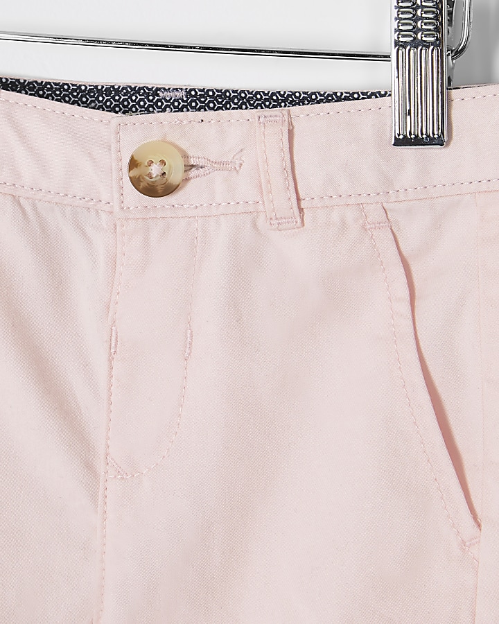 Mini boys pink smart chino shorts