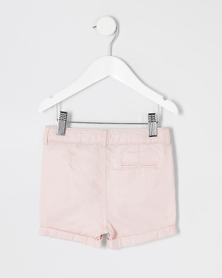 Mini boys pink smart chino shorts