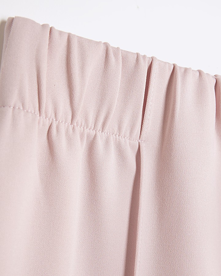 Girls pink wide leg trousers