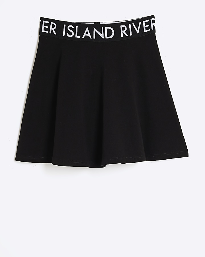 Black mini skirt river island hotsell