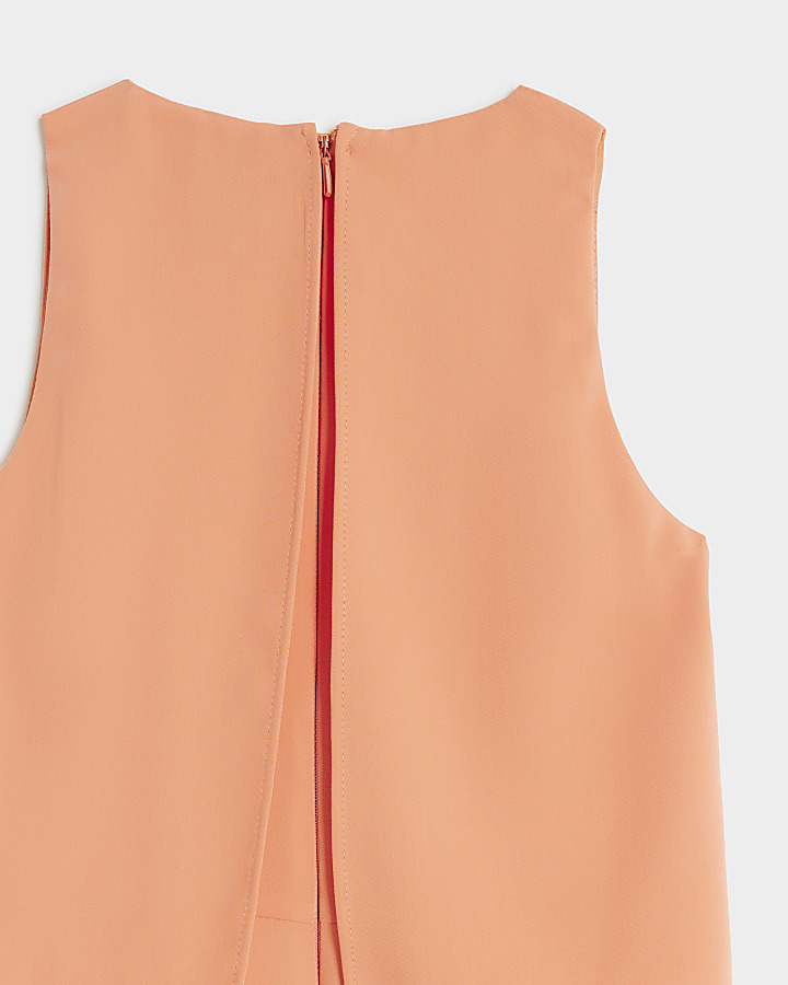 Girls Coral Layered Playsuit