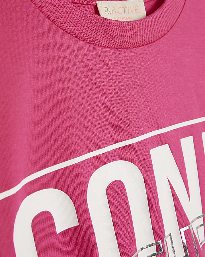Girls pink active t-shirt
