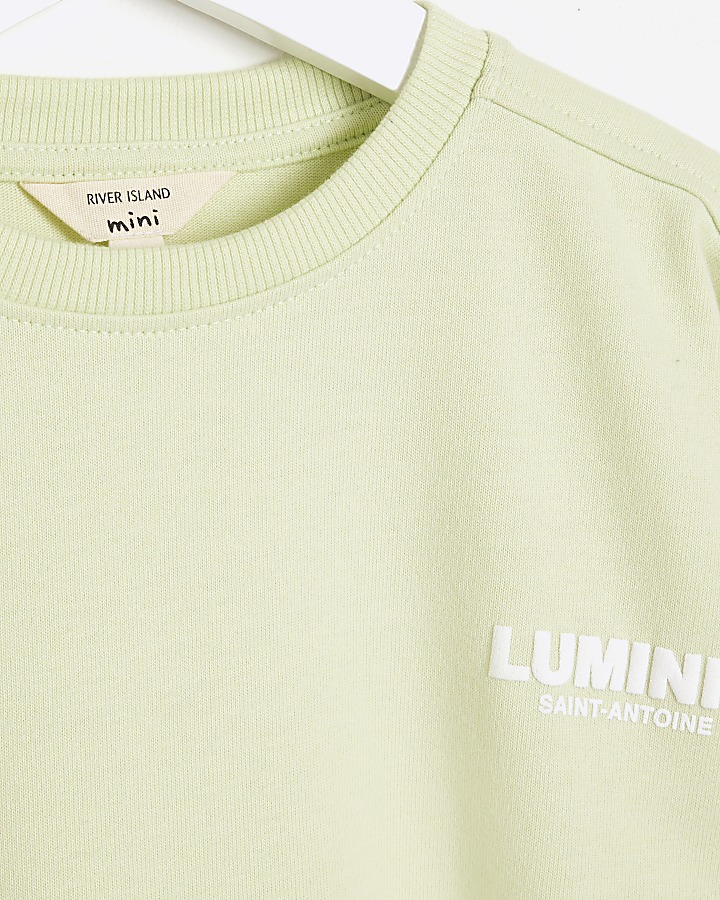 Mini boys lime green graphic t-shirt