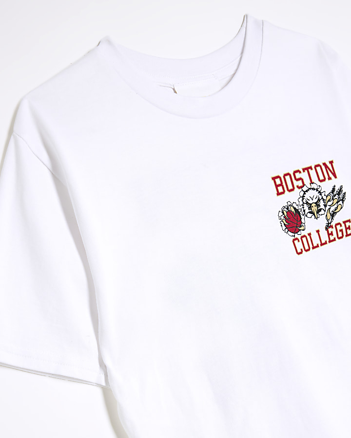 Boys white Boston College t-shirt