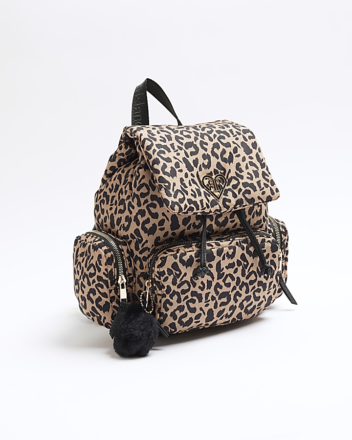 Girls leopard backpack | River Island