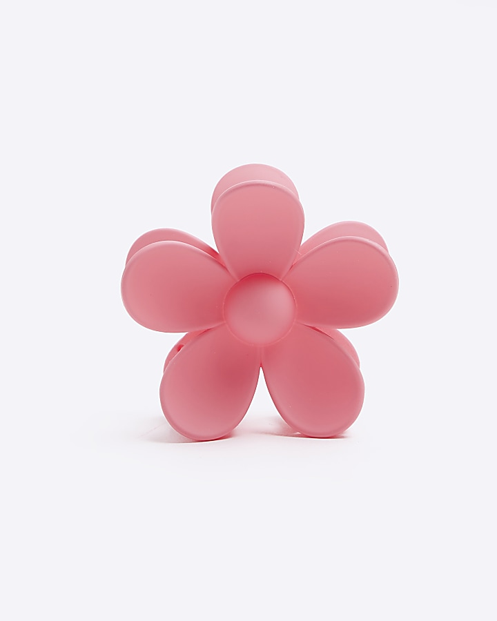 Girls Pink Flower Hair Clip