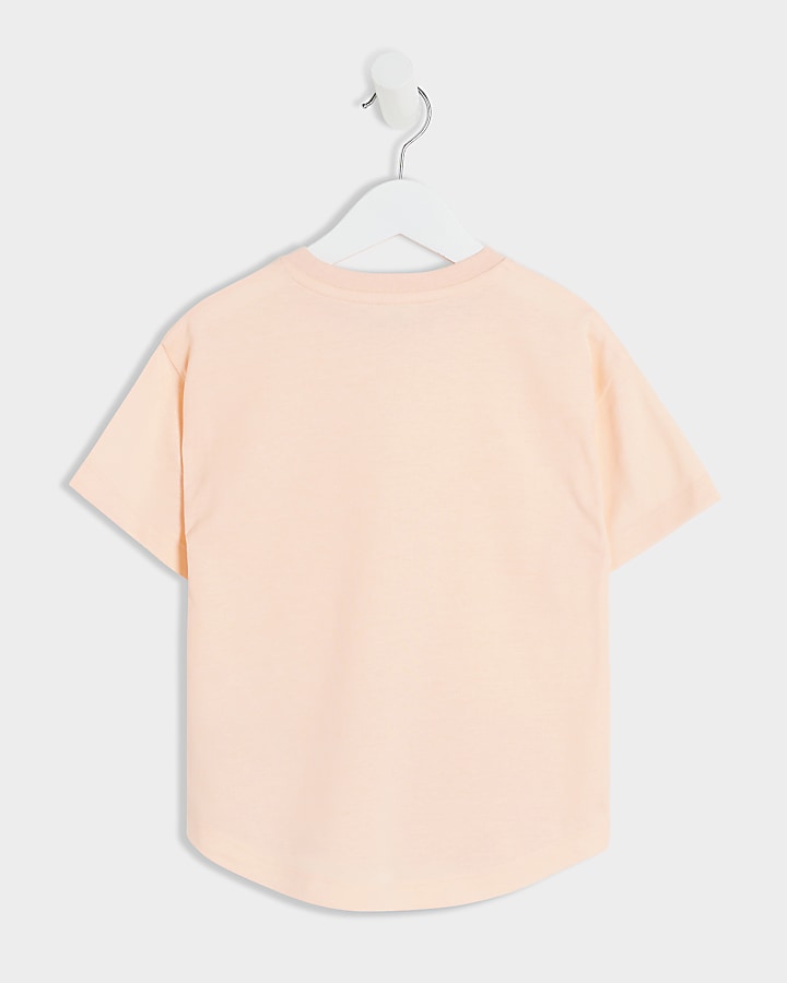 Mini girls coral princess t-shirt