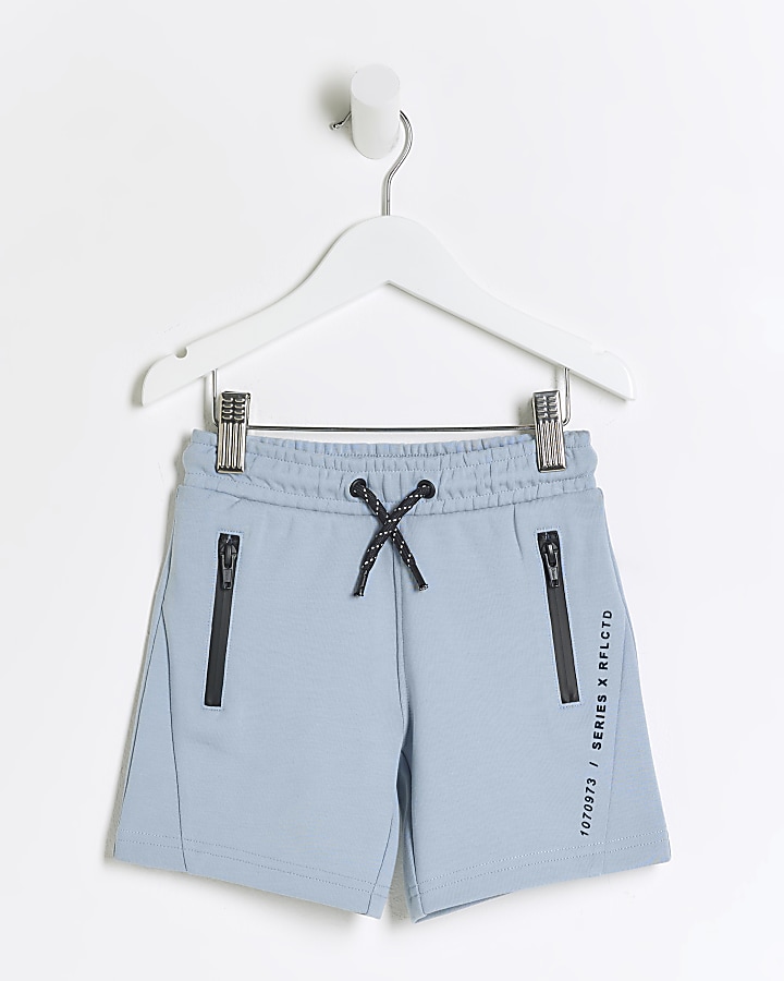 Mini boys blue tech shorts