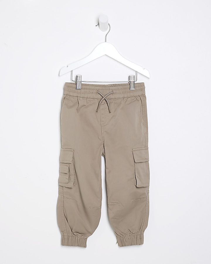 Mini boys stone cargo trousers