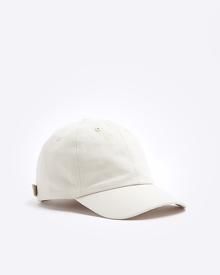 Mini cream embossed cap
