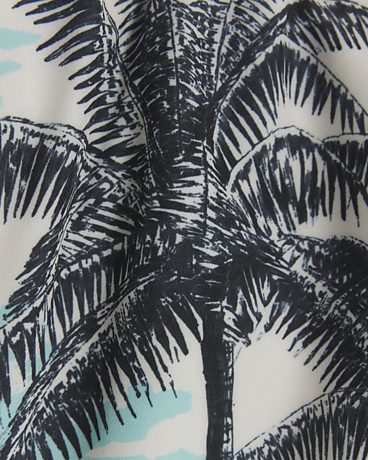 Boys blue palm tree swim shorts