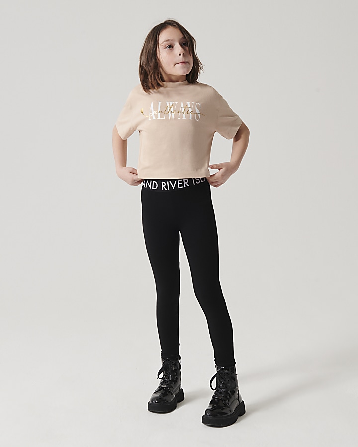 Buy River Island Petite Black Jersey Leggings from the Next UK