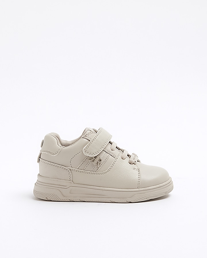 Boys stone velcro trainers