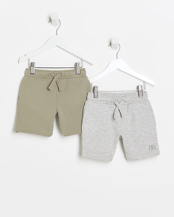 Mini boys grey shorts 2 pack