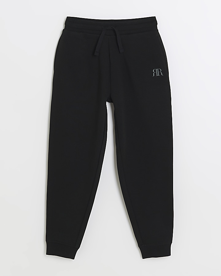 Black plain joggers