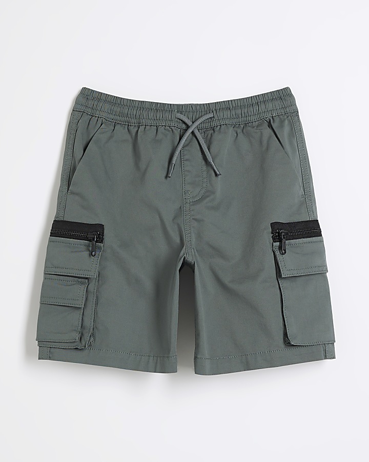 Boys khaki cargo shorts