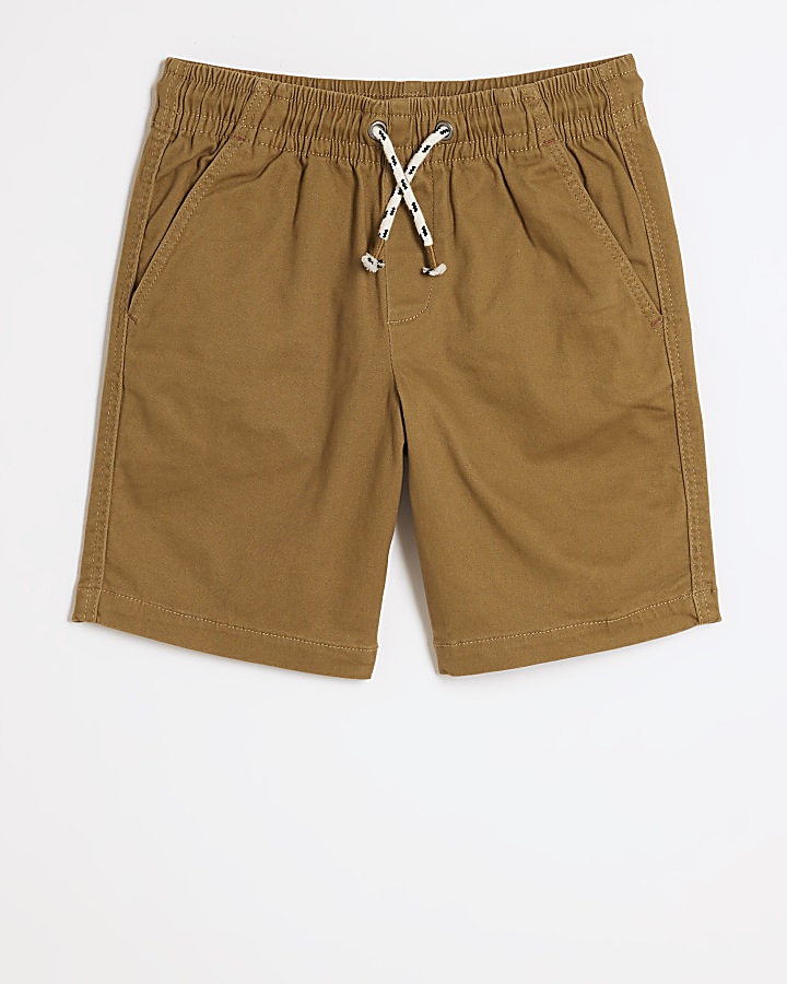 Boys brown pull on shorts
