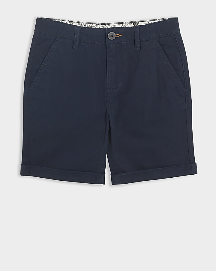 Boys navy chino shorts