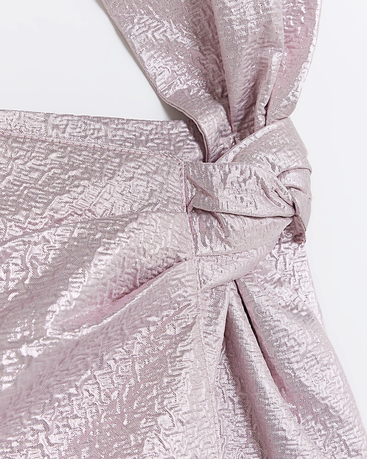 Girls pink tie wrap skort