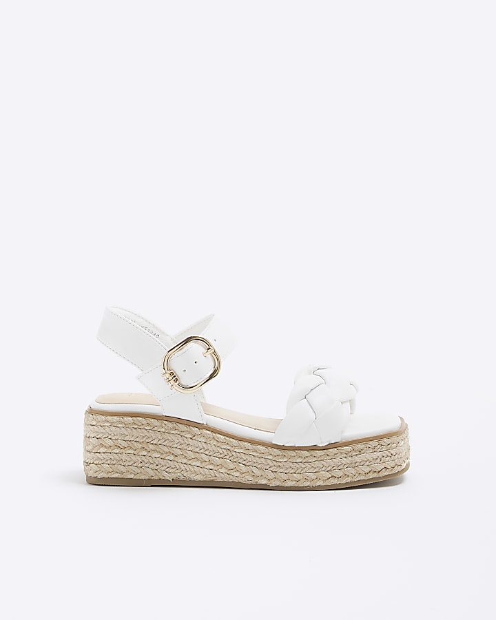 White sole hot sale wedge sandals