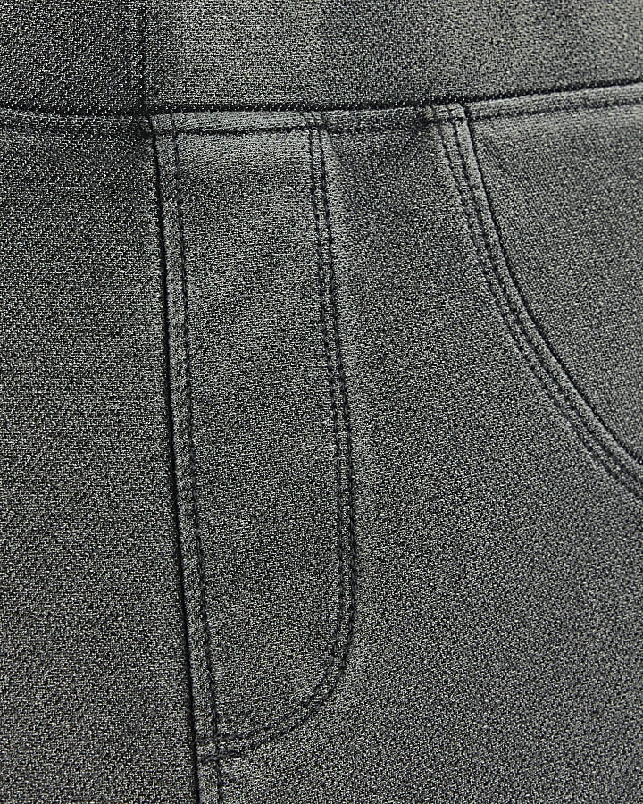 Girls grey pocket detail jeggings