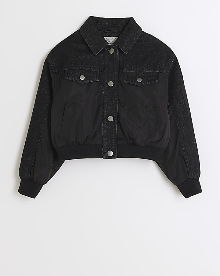 River island girls black sales jacket