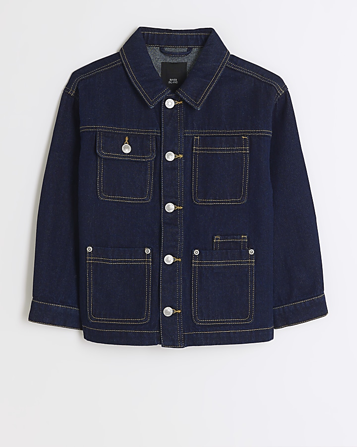 Boys blue pocket denim jacket