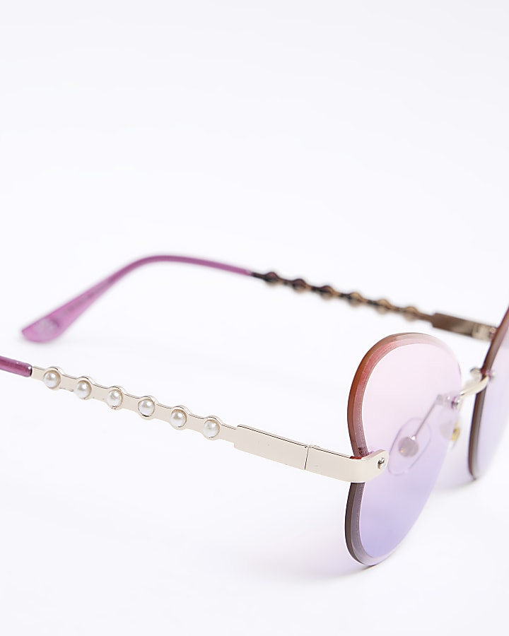 Girls purple ombre butterfly sunglasses