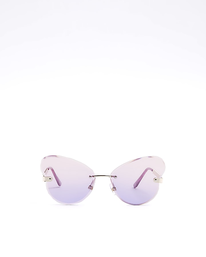 Girls purple ombre butterfly sunglasses