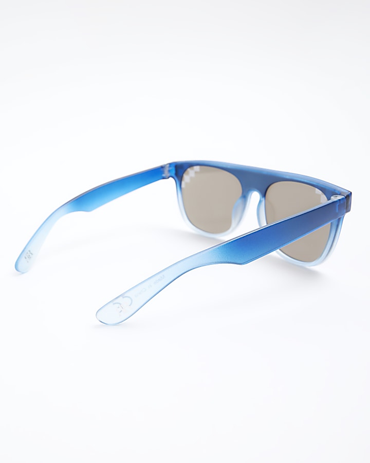 Mini boys blue ombre visor sunglasses